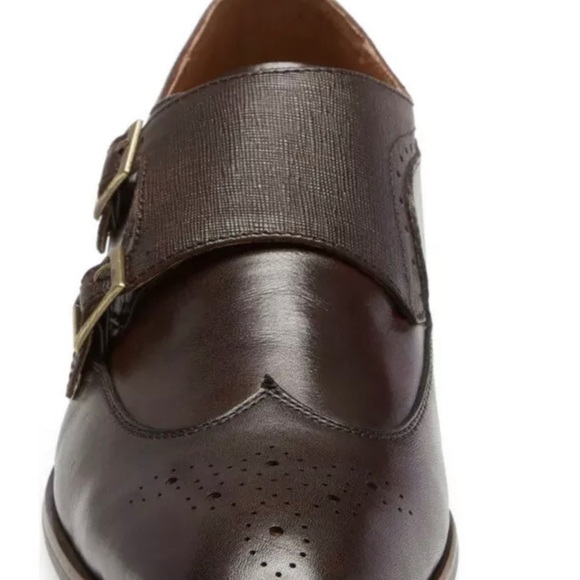 IKE BEHAR Hart Double Monk Strap Shoes Leather 9.5 - Picture 3 of 12